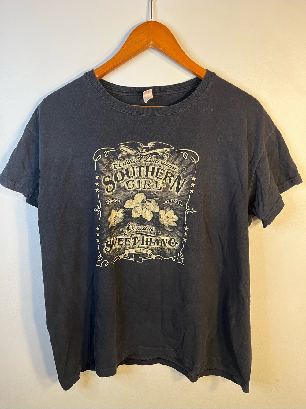 Graphic Tee Black Certified Louisiana Southern Girl XL